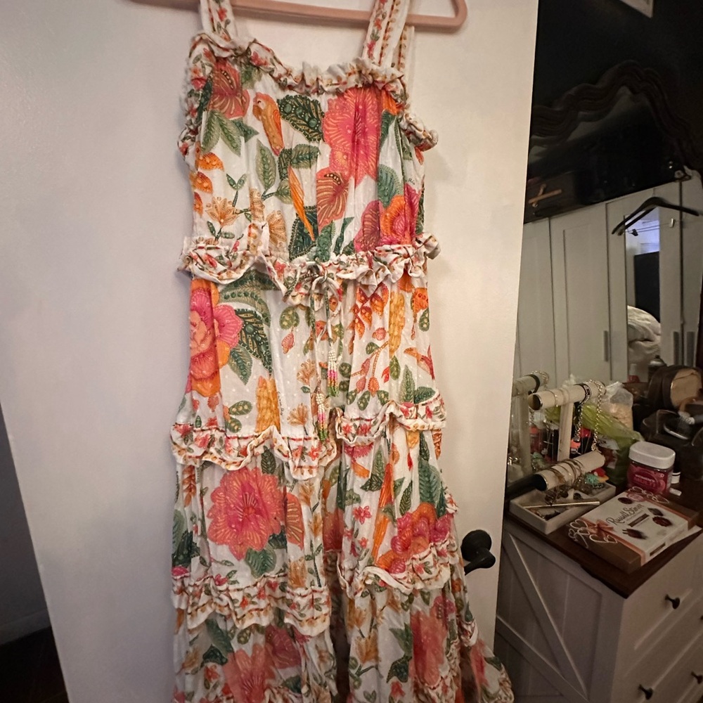 Farm Rio Ruffle Maxi Dress